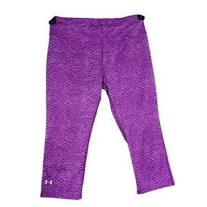 Under Armour Heatgear Capri‎ Leggings Womens Size Medium  Pink Purple